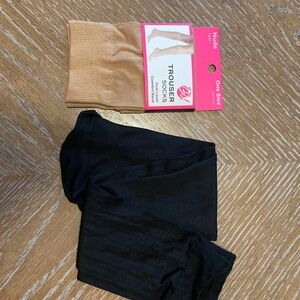 Nude and Black Trouser Socks